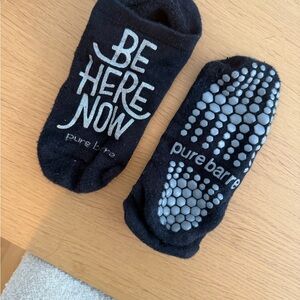 Pure Barre “Be Here Now” Glitter Grip Socks